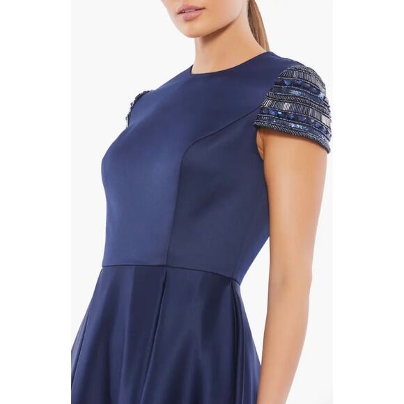 Mac Duggal Midnight Blue Midi Dress - Picture 3 of 8